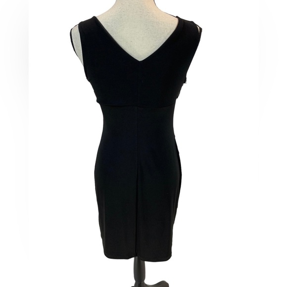 Enfocus Studio Sleeveless V Neck Sheath Dress - Black - size 6 - Picture 3 of 7